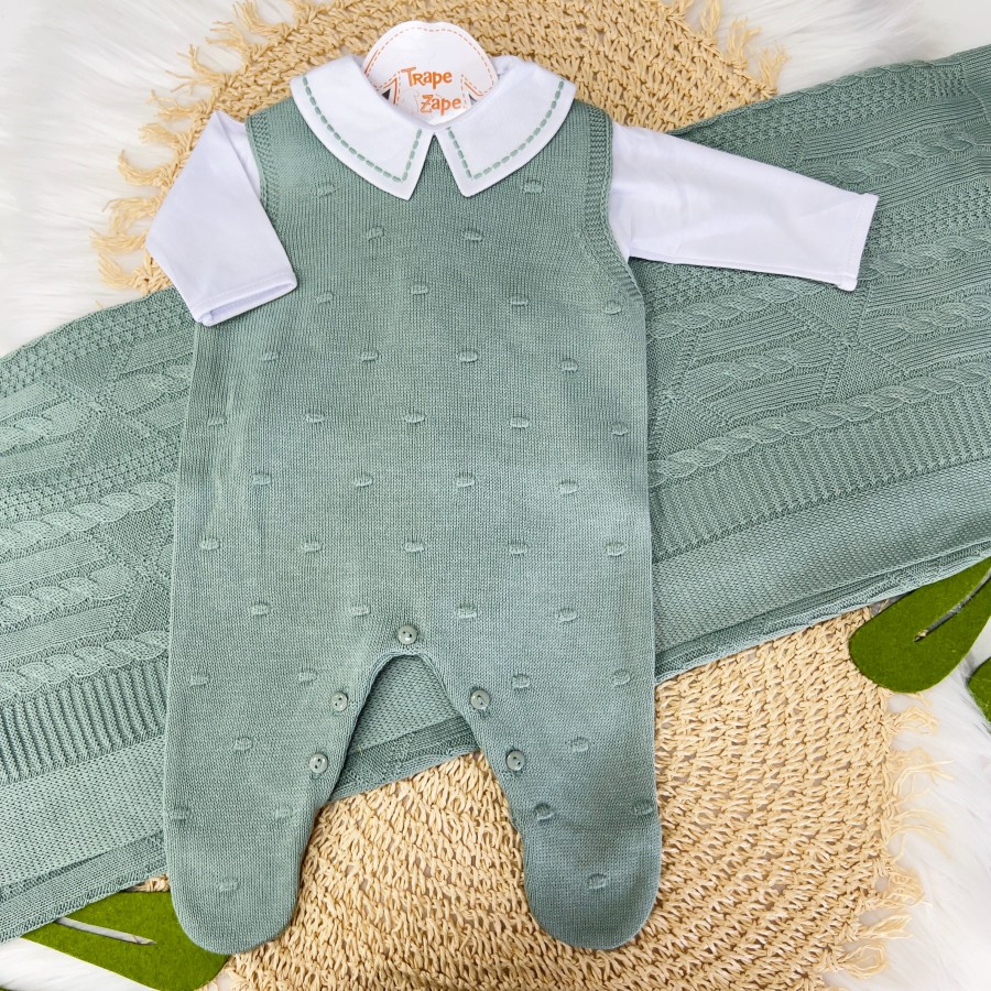  Saída de Maternidade Bolinha - Verde